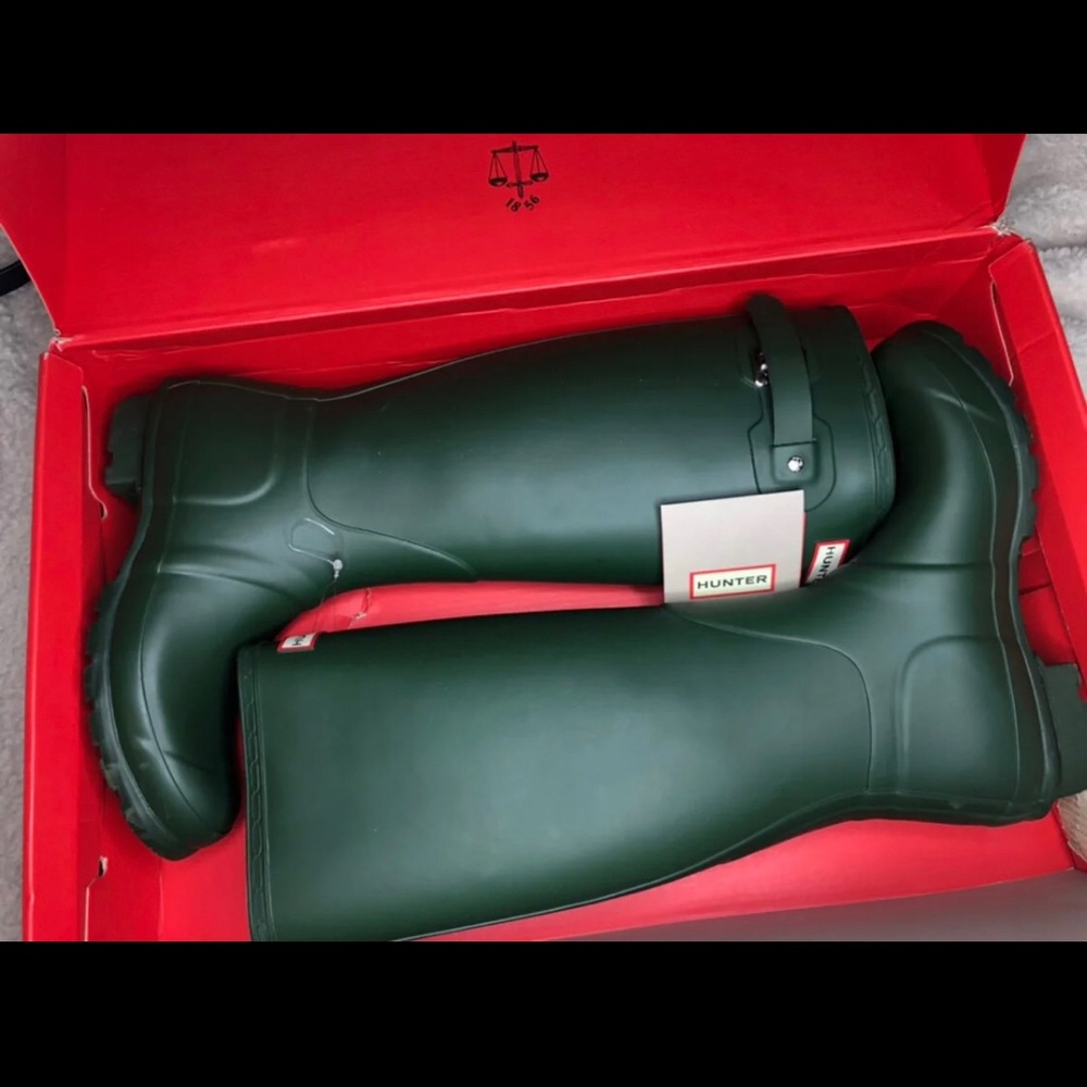 NEW Hunter Original green tall rain boots SIZE 7 8 10 - Picture 7 of 11